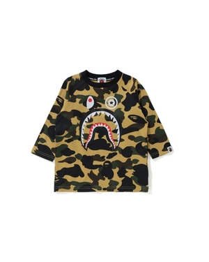 Hauts Bape 1st Shark 3/4 Sleeve Jaune Enfant | AXW-19914958